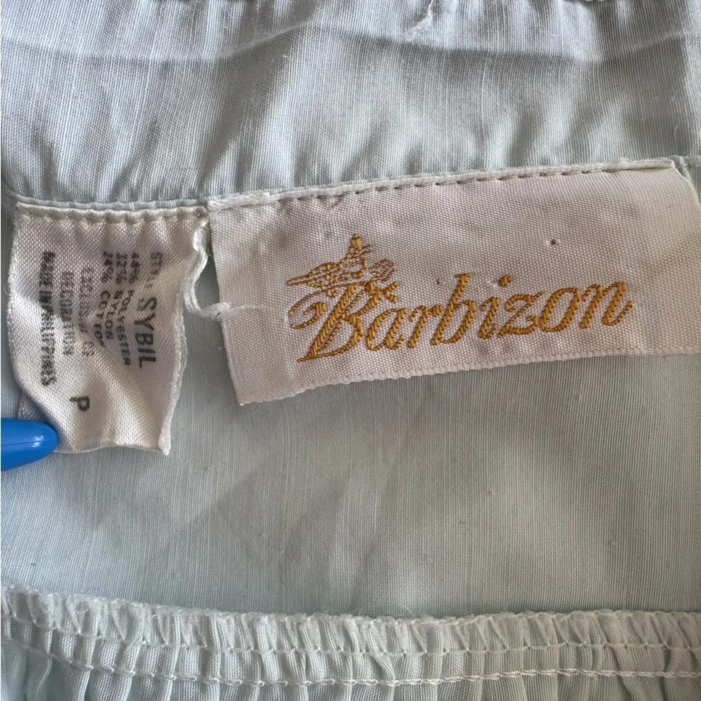Vintage Barbizon Blue Lace Trim Nightgown Small Coquette